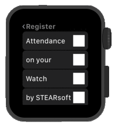 Attendance register on your Apple Watch by STEARsoft